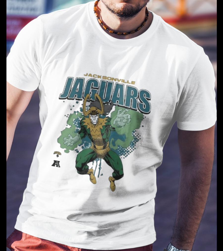 Jacksonville Jaguars Loki Marvel Crossover NFL Collaboration T-Shirt