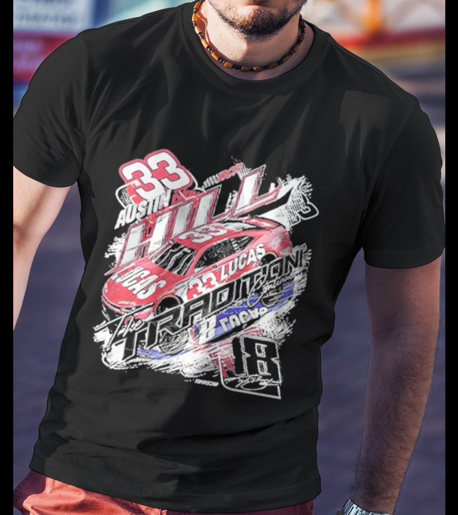 Austin Hill 33 Lucas Oil RCR NASCAR Racing Car Classic Ink T-Shirt