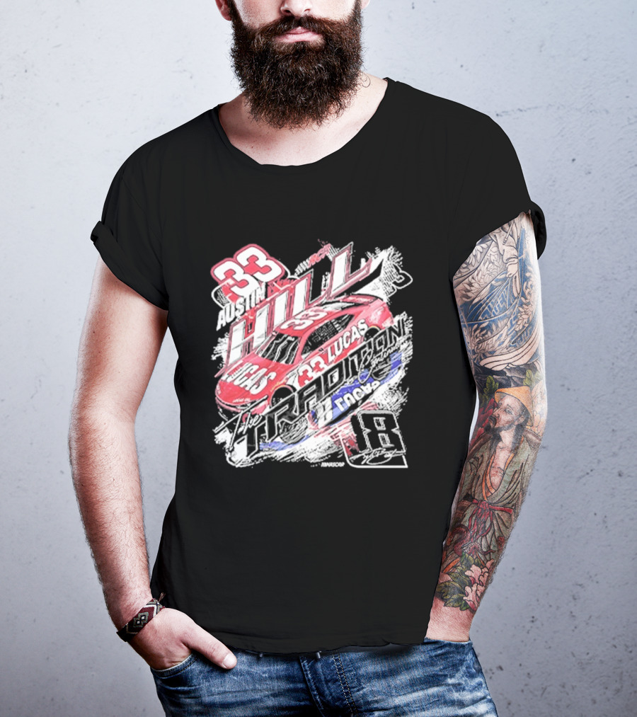 Austin Hill 33 Lucas Oil RCR NASCAR Racing Car Classic Ink T-Shirt