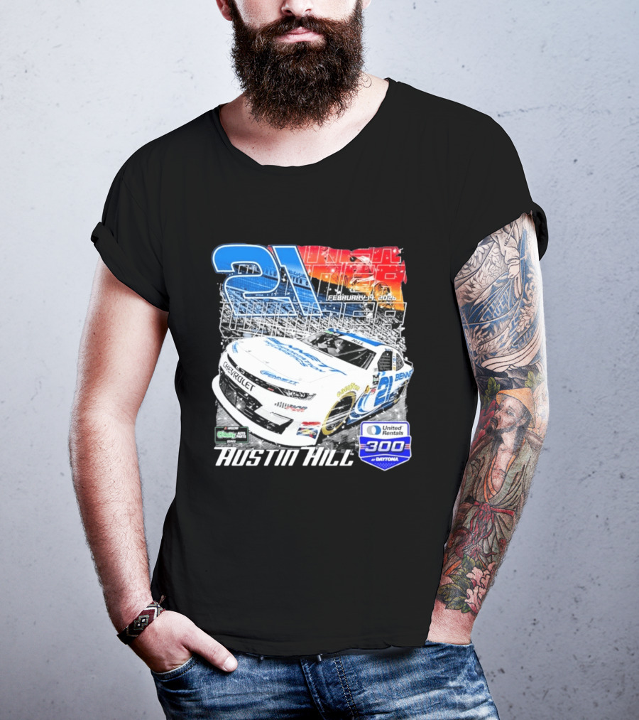 Austin Hill Richard Childress Racing February 2026 United Rentals 300 Daytona Race Winner Chevrolet 21 T-Shirt