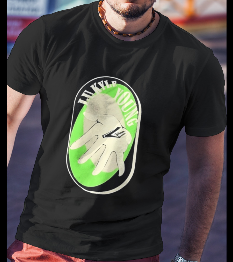 Lukyle Young Hand With Emblem In Green Oval T-Shirt