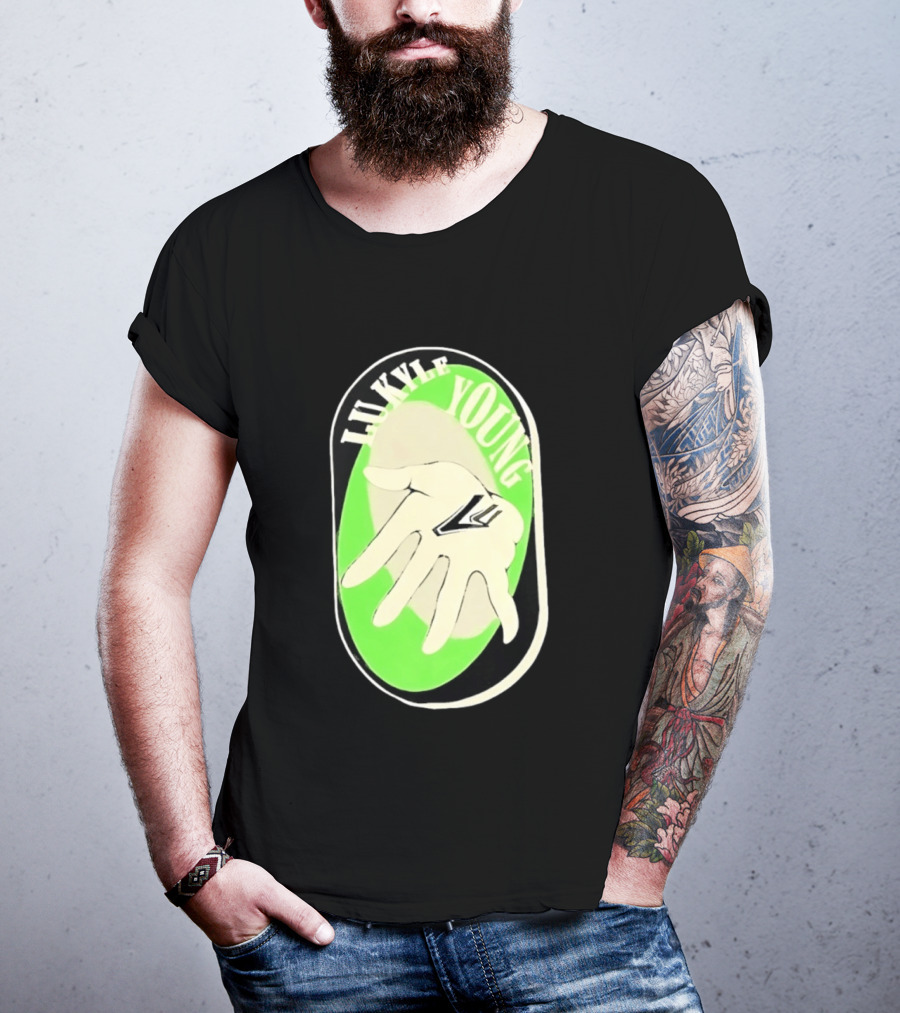 Lukyle Young Hand With Emblem In Green Oval T-Shirt