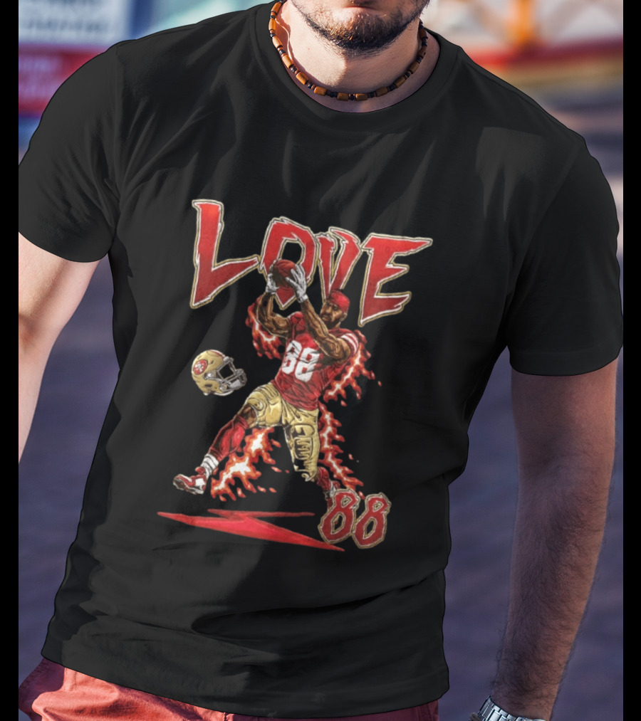 Marquise Goodwin San Francisco 49ers Number 88 Catching Football Love T-Shirt