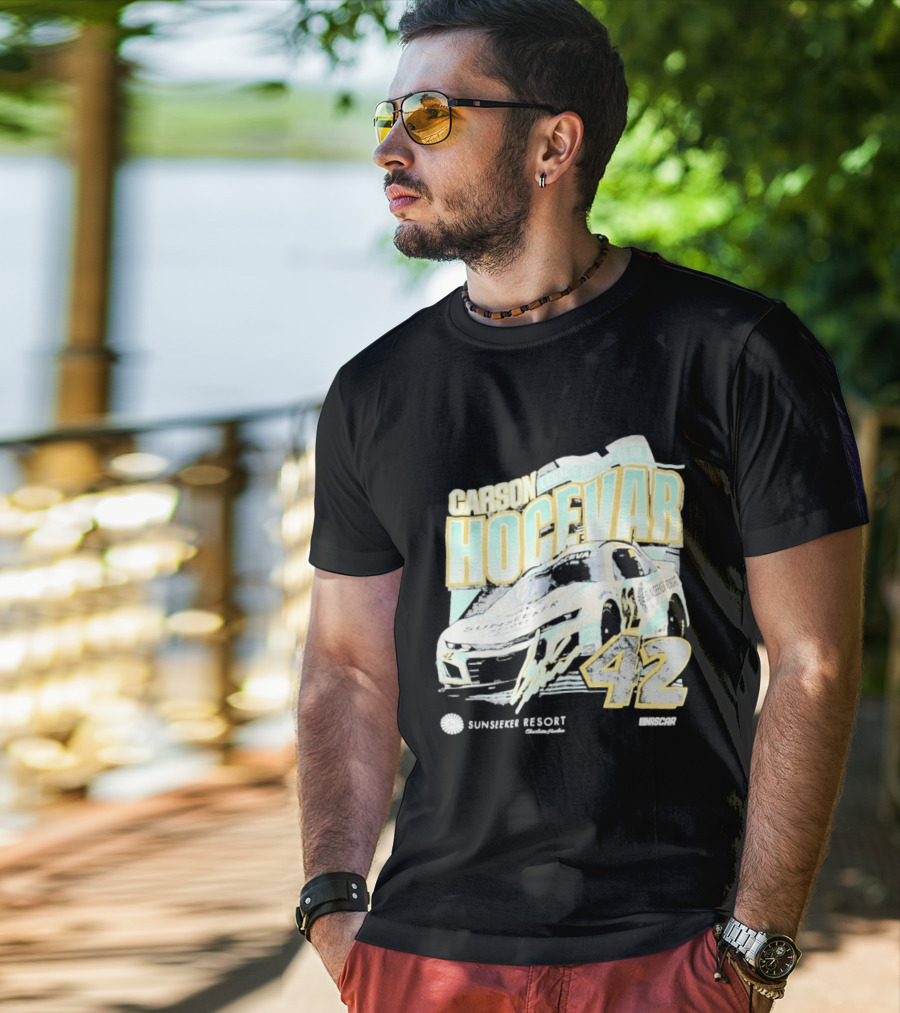 Carson Hocevar Legacy Motor Club 42 Sunseeker Resort NASCAR Racing T-Shirt