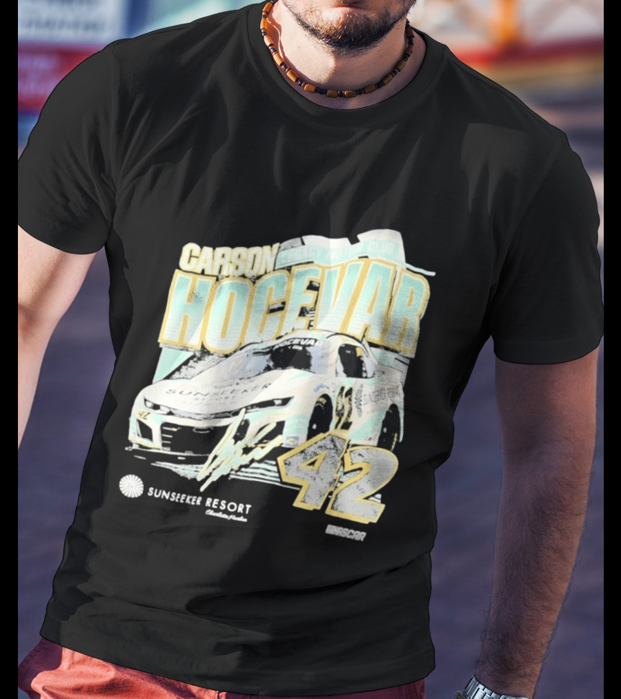 Carson Hocevar Legacy Motor Club 42 Sunseeker Resort NASCAR Racing T-Shirt