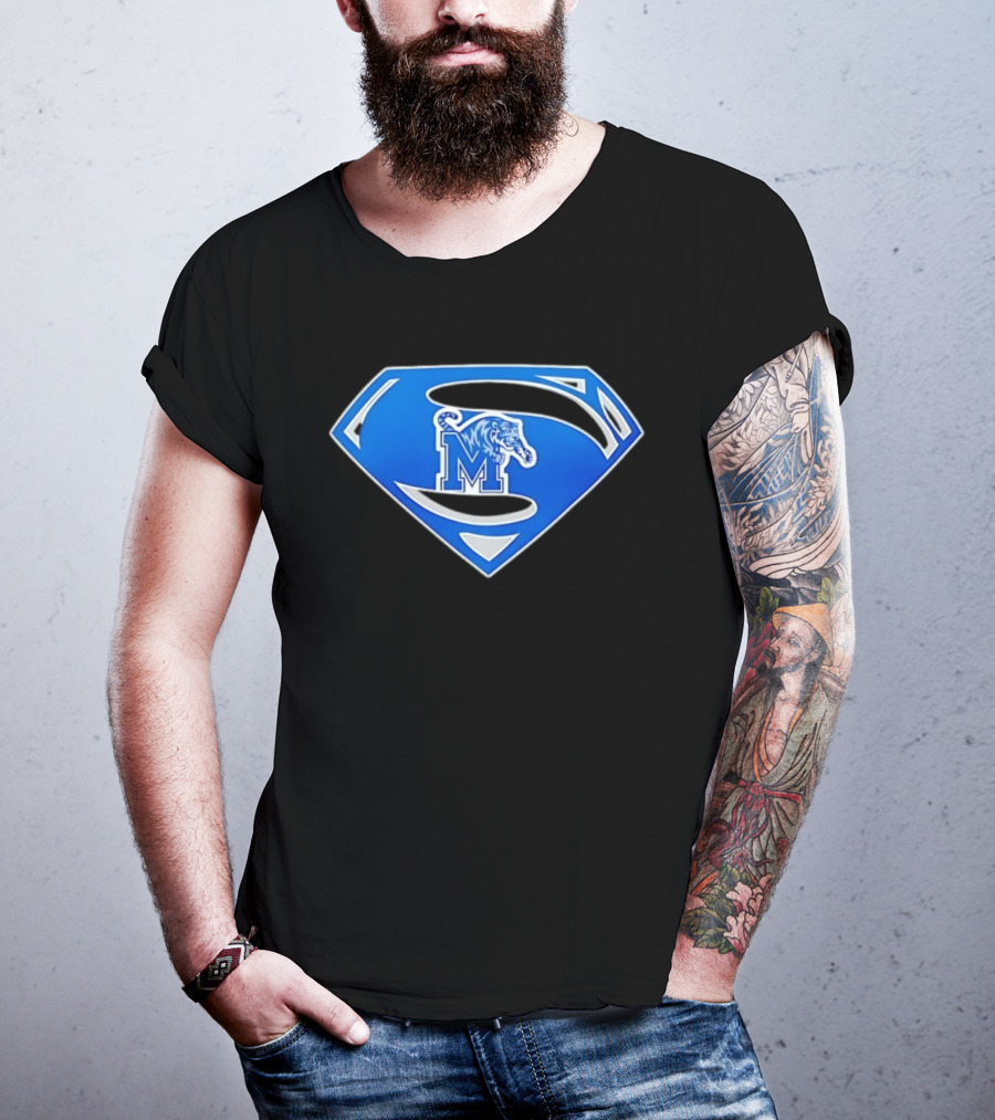 Superman Memphis Tigers NCAA College Basketball T-Shirt