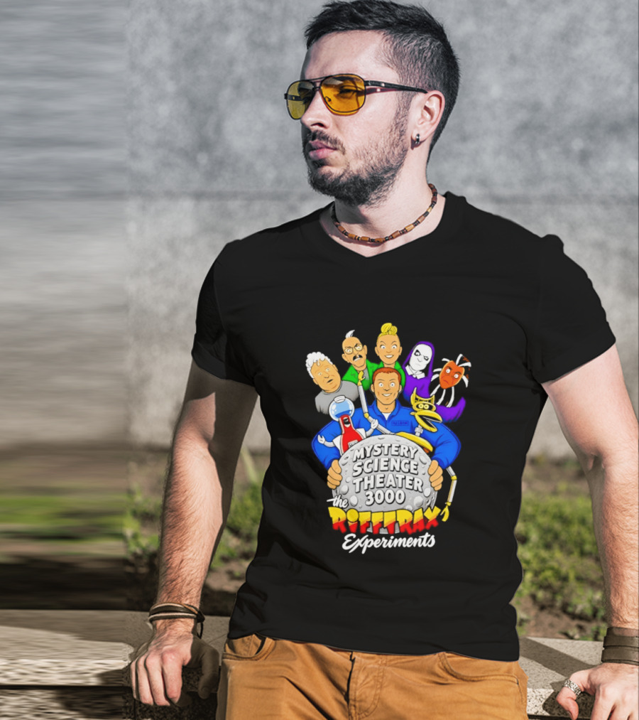 Mystery Science Theater 3000 RiffTrax Experiments With Iconic Robots And Characters T-Shirt