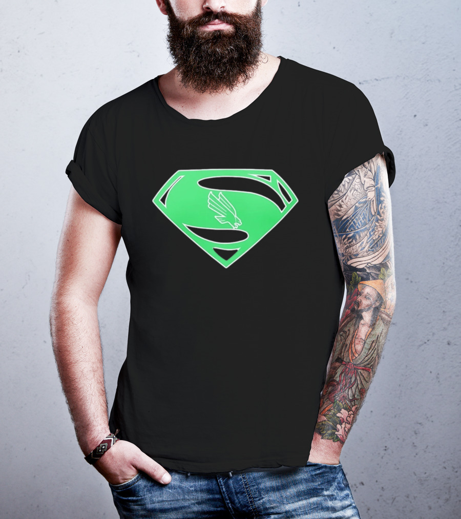 North Texas Mean Green UNT Superman T-Shirt