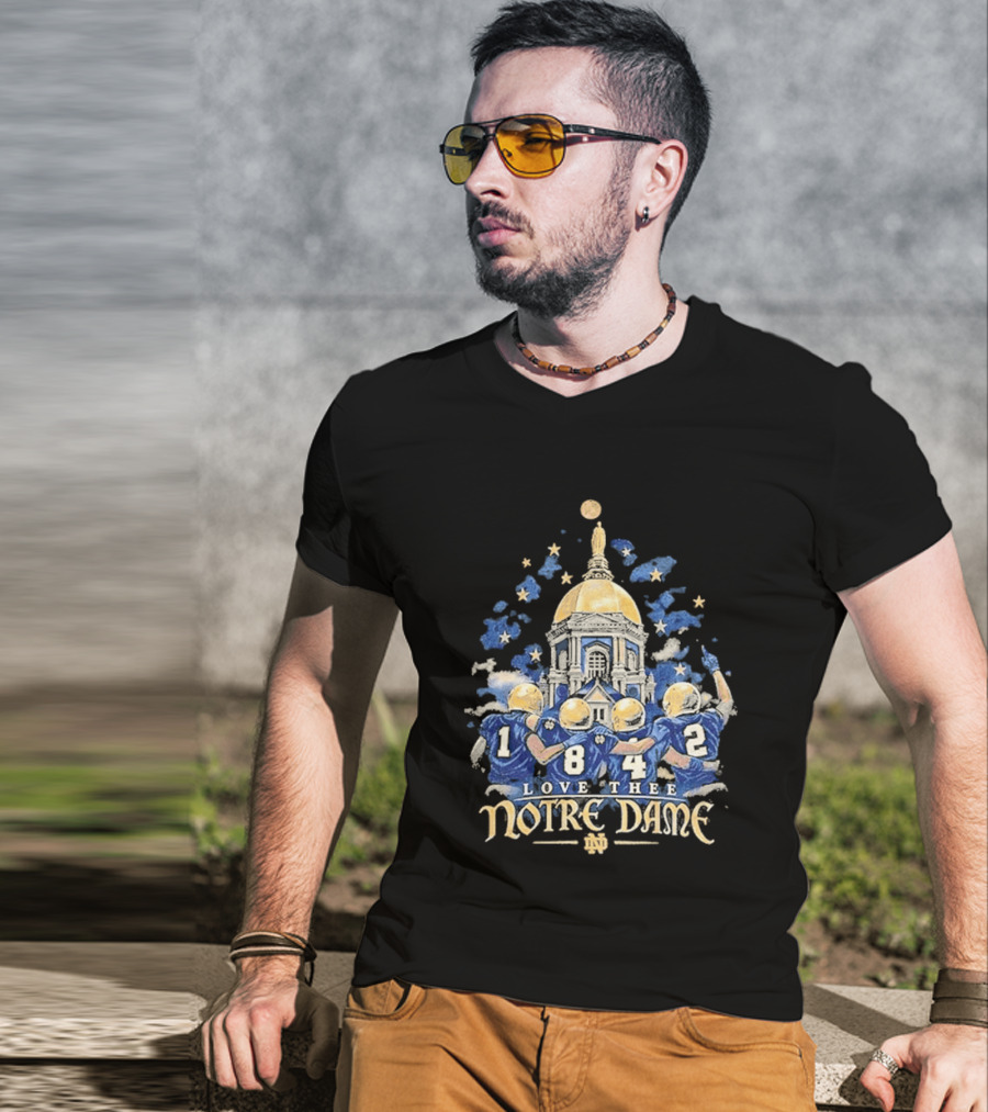 Notre Dame Football Golden Dome Love The Notre Dame 1182 Football Players T-Shirt