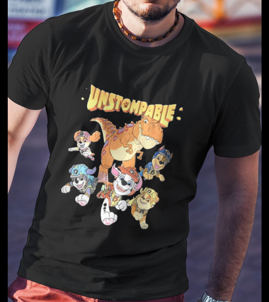 Paw Patrol Unstompable Pups With Tyrannosaurus Dinosaur Adventure T-Shirt