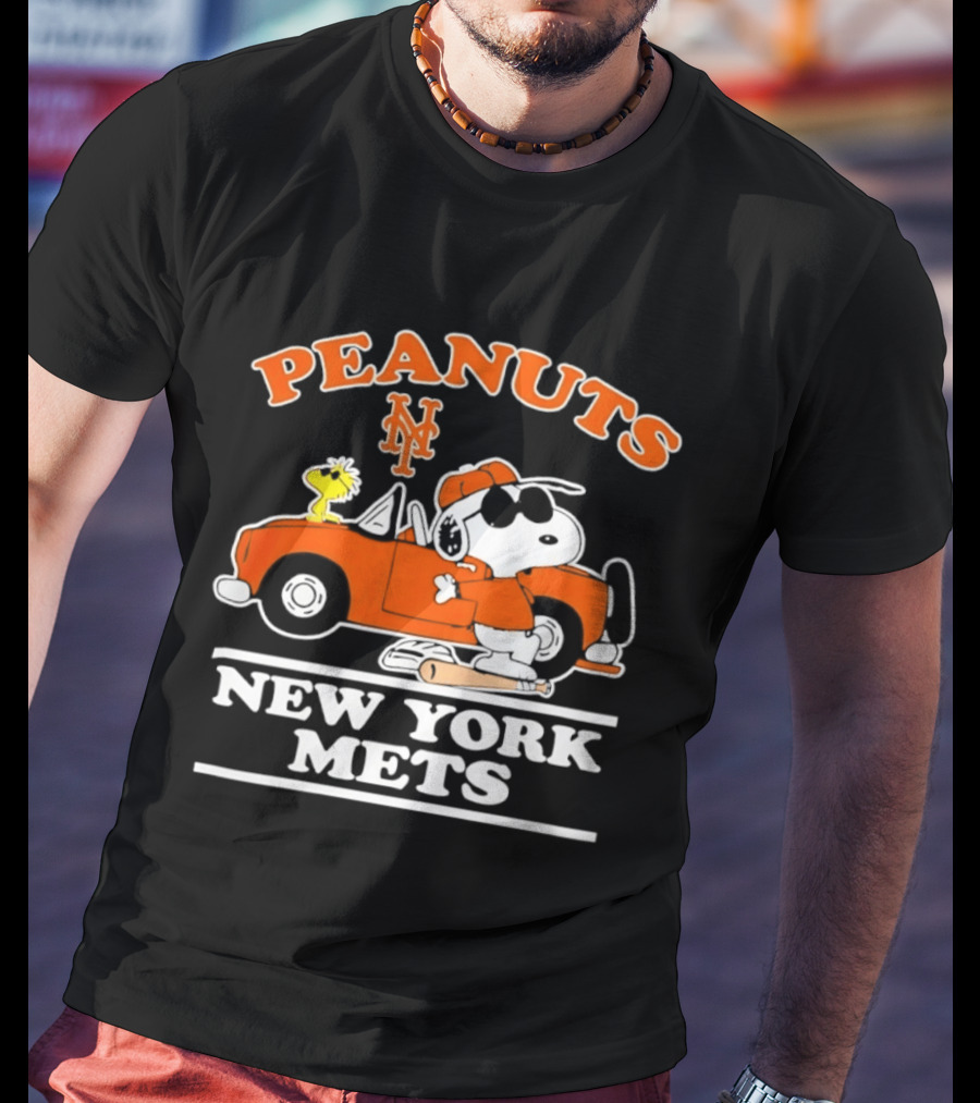 Peanuts Snoopy Woodstock New York Mets MLB Fan Gear T-Shirt