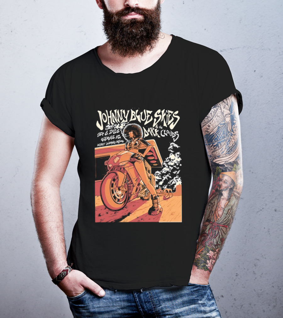 Johnny Blue Skies And The Dark Clouds Glendale AZ September 8 2026 Desert Diamond Arena Event T-Shirt