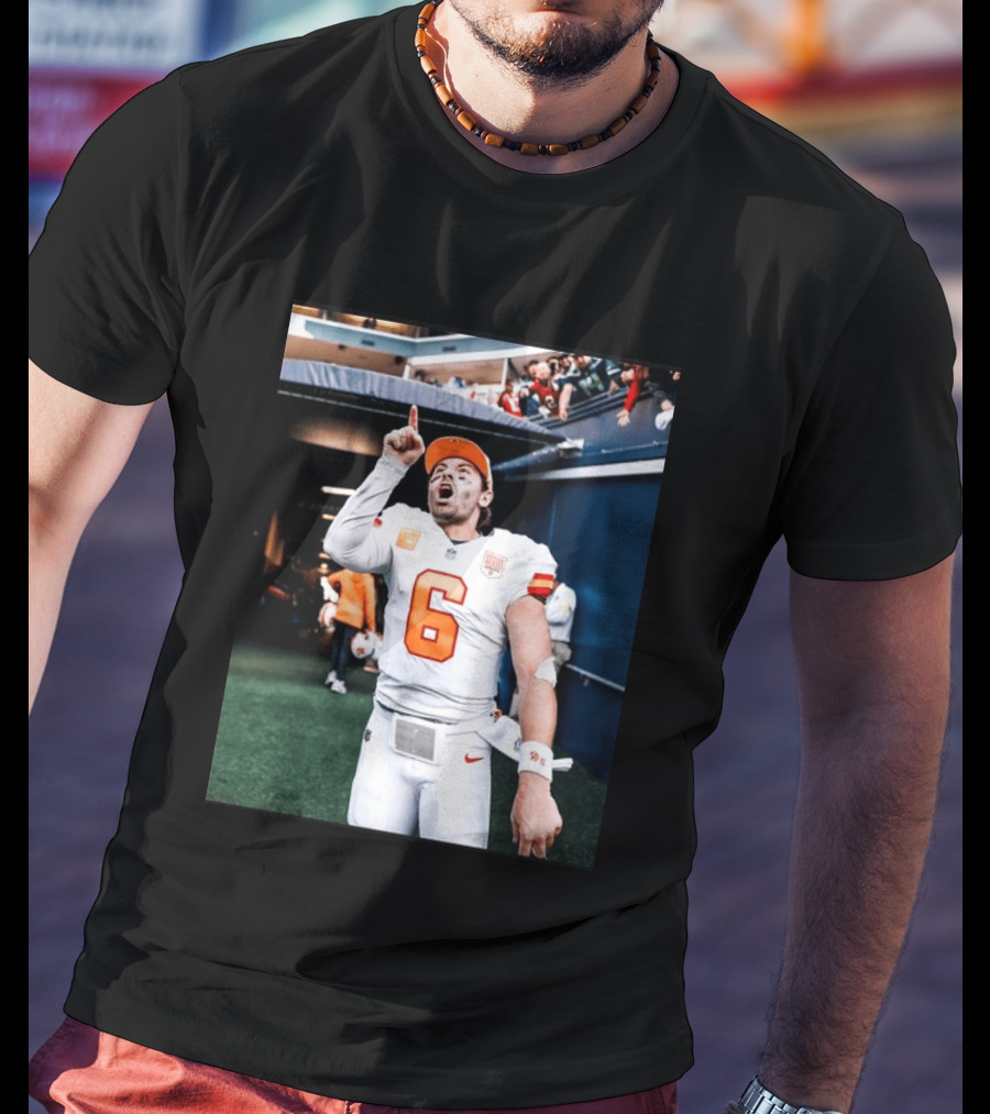 Baker Mayfield Tampa Bay Buccaneers NFL Quarterback Action Number 6 T-Shirt