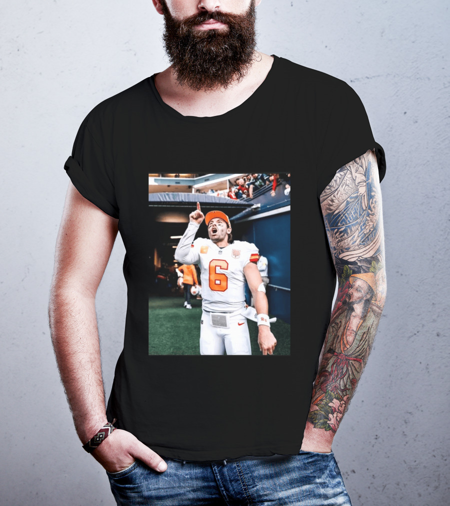 Baker Mayfield Tampa Bay Buccaneers NFL Quarterback Action Number 6 T-Shirt