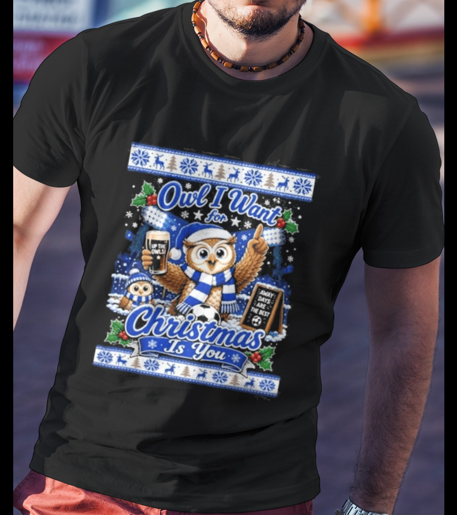 Owl I Want For Christmas Is You Sheffield Wednesday Jumper T-Shirt