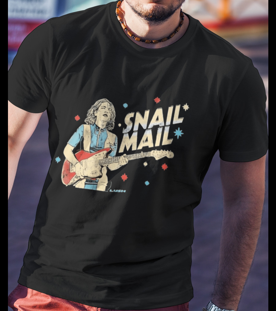 Snail Mail Lush Indie Rock Distressed Guitar T-Shirt