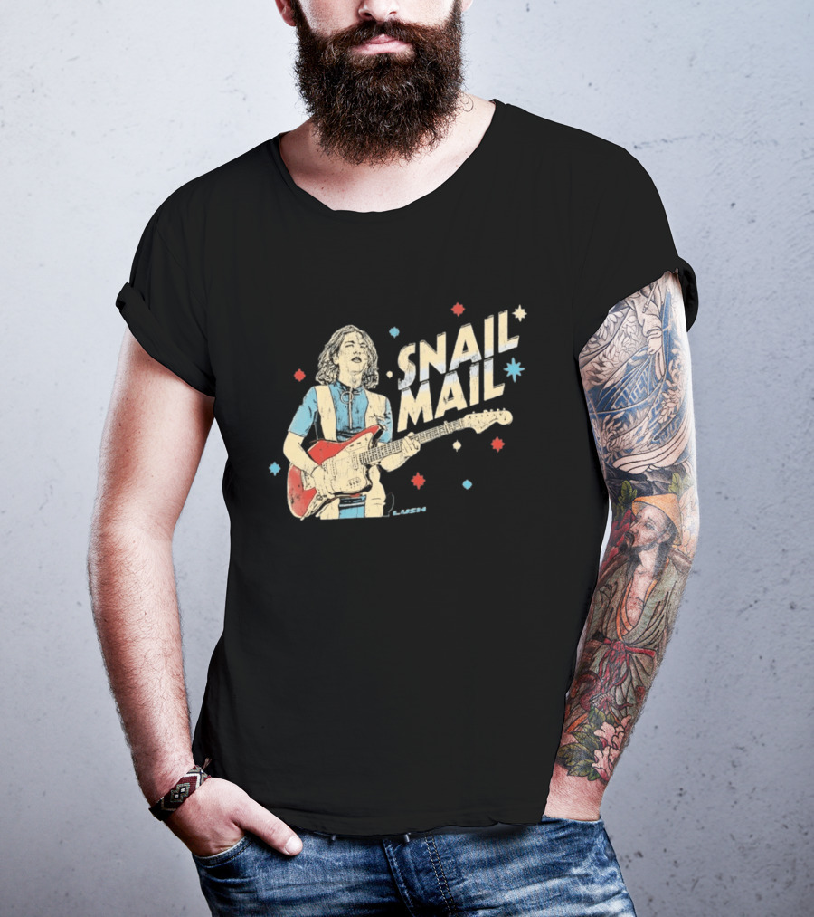 Snail Mail Lush Indie Rock Distressed Guitar T-Shirt