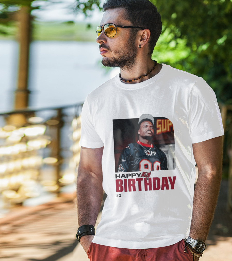Happy Birthday Rueben Jr. Sapp Jersey #3 Football T-Shirt