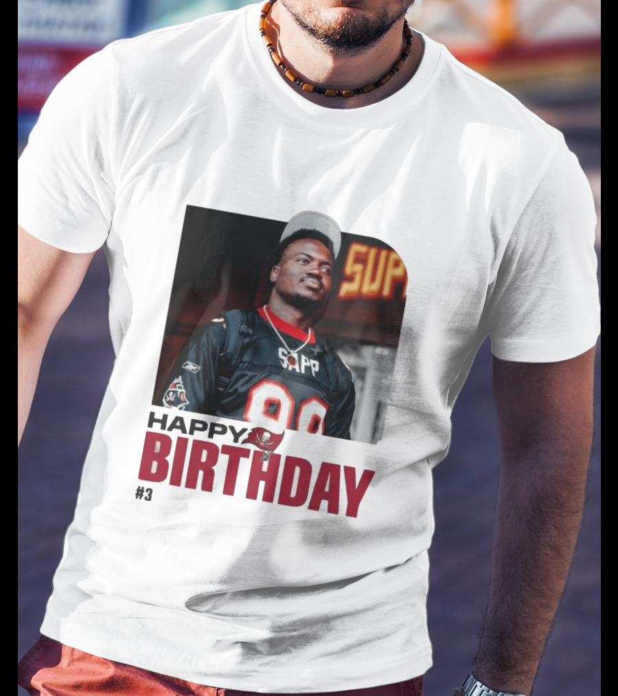 Happy Birthday Rueben Jr. Sapp Jersey #3 Football T-Shirt