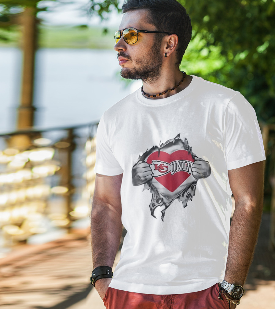 Kansas City Chiefs UNLV Rebels Heart T-Shirt