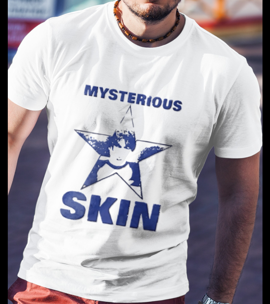 Mysterious Skin Distressed Blue Star Male Bootleg T-Shirt