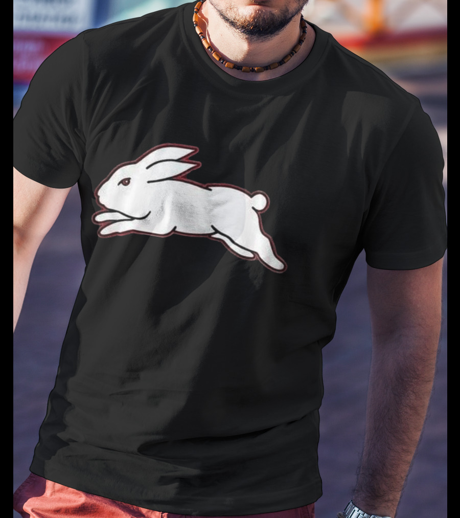 Jai 100th Game South Sydney Rabbitohs Iconic Rabbit Logo Celebration T-Shirt