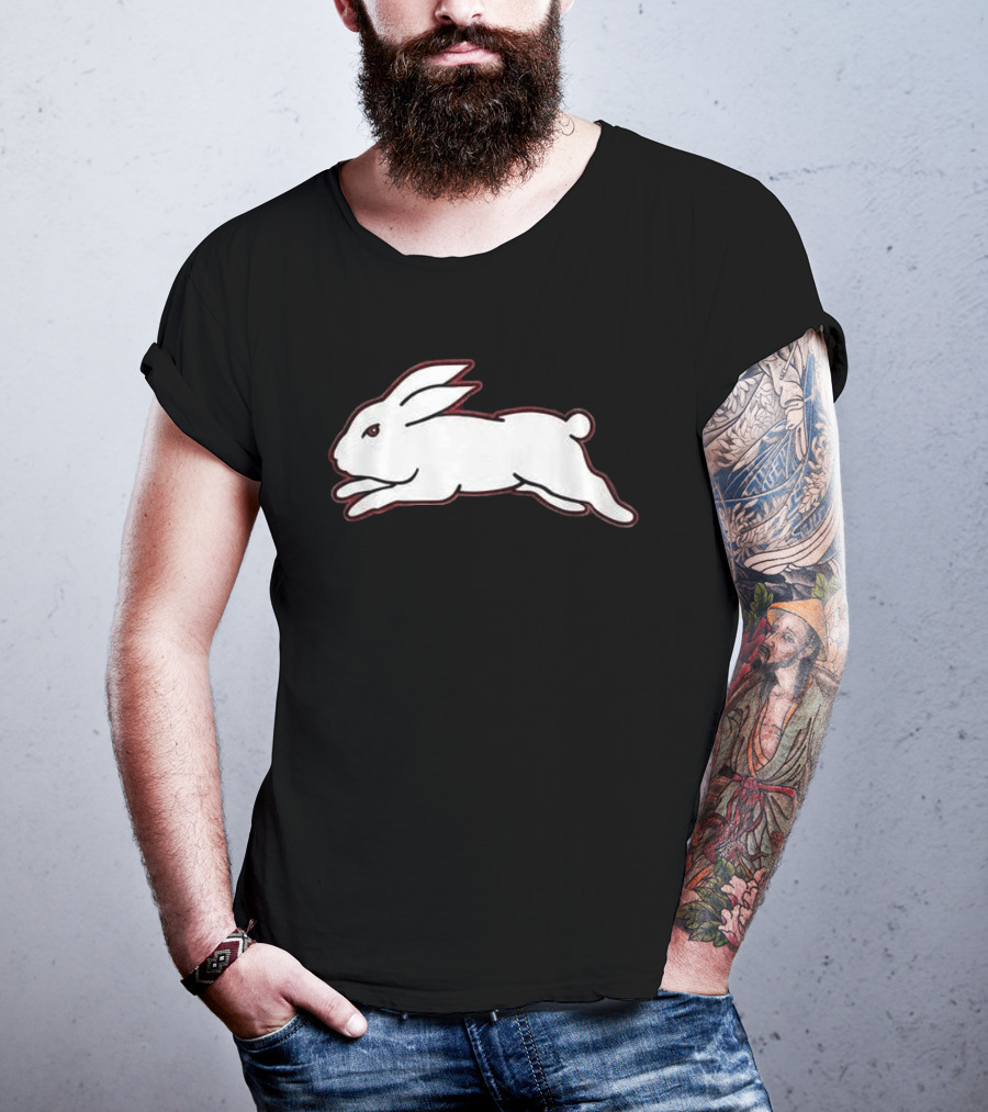 Jai 100th Game South Sydney Rabbitohs Iconic Rabbit Logo Celebration T-Shirt