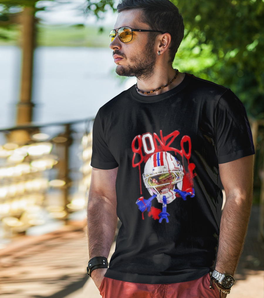 Christian Gonzalez Gonzo New England Patriots Football Helmets And Gear T-Shirt