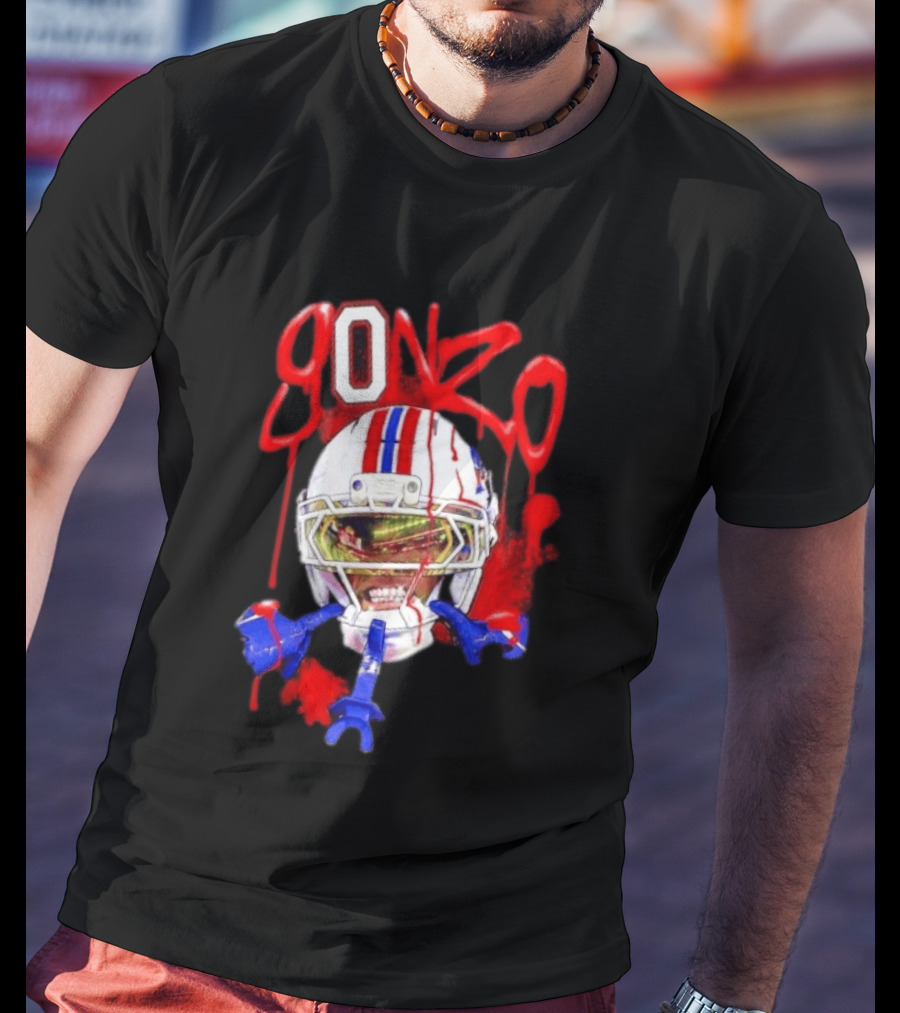 Christian Gonzalez Gonzo New England Patriots Football Helmets And Gear T-Shirt