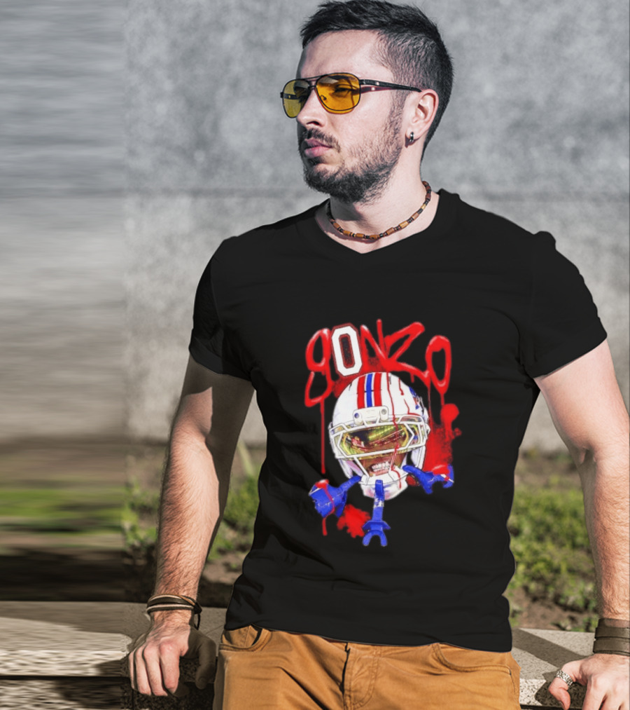 Christian Gonzalez Gonzo New England Patriots Football Helmets And Gear T-Shirt