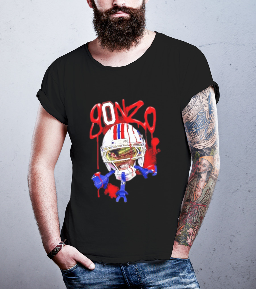 Christian Gonzalez Gonzo New England Patriots Football Helmets And Gear T-Shirt