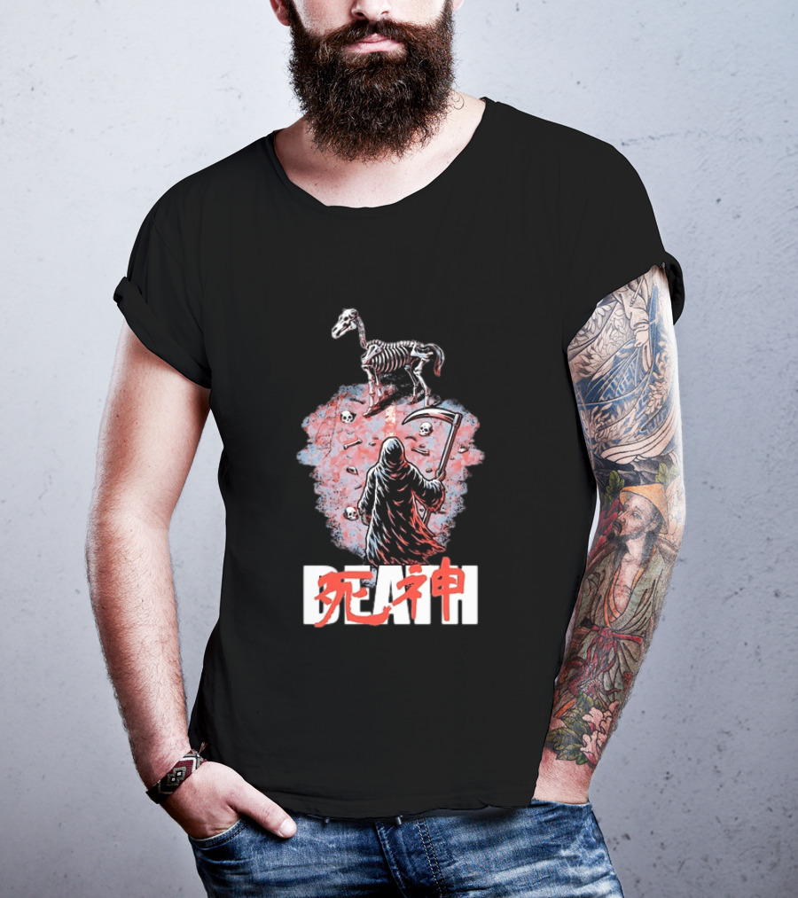 Shinigami Grim Reaper Skeleton Horse T-Shirt