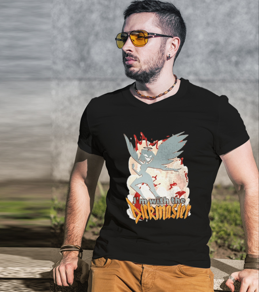 I'm With The Dickmaster Lute Hazbin Hotel Winged T-Shirt