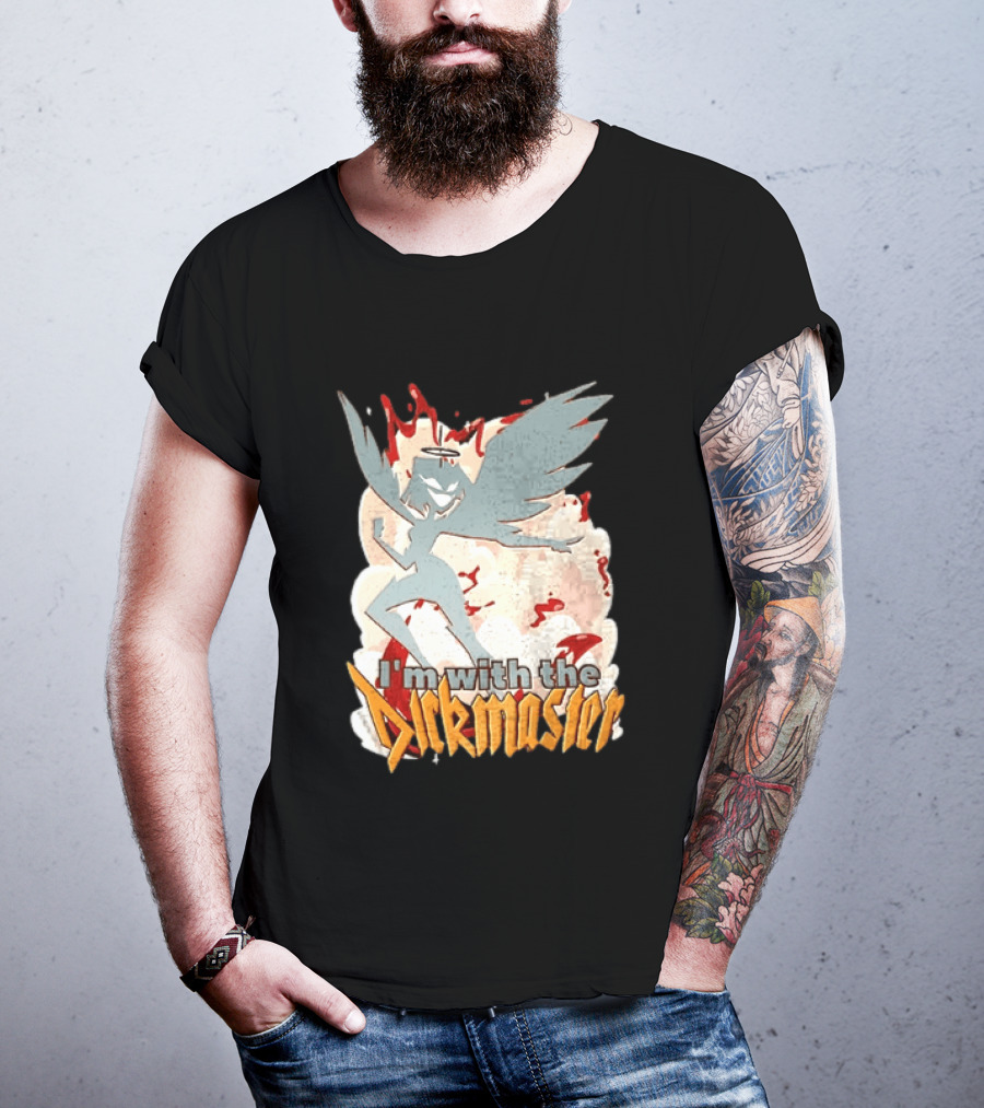 I'm With The Dickmaster Lute Hazbin Hotel Winged T-Shirt