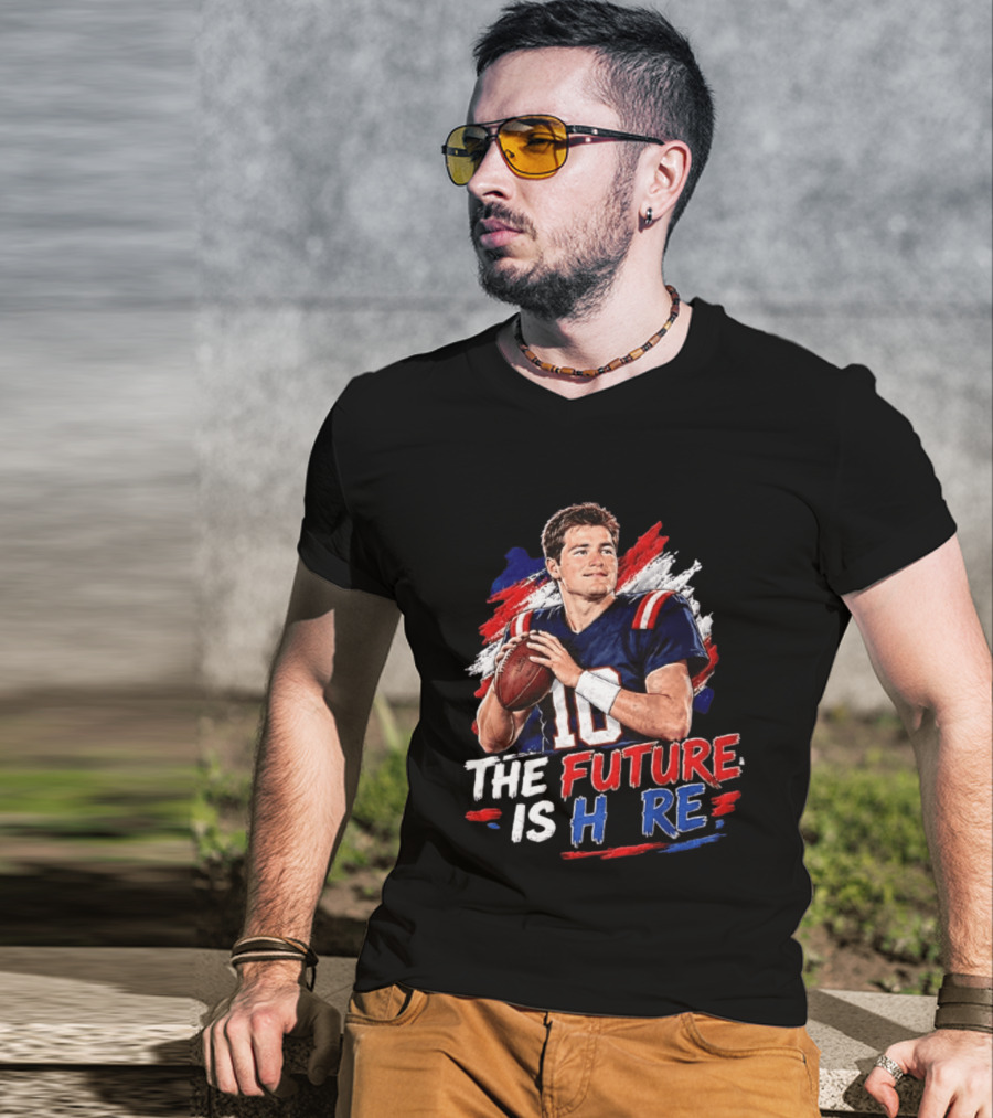 Mac Jones New England Patriots The Future Is Here Football T-Shirt