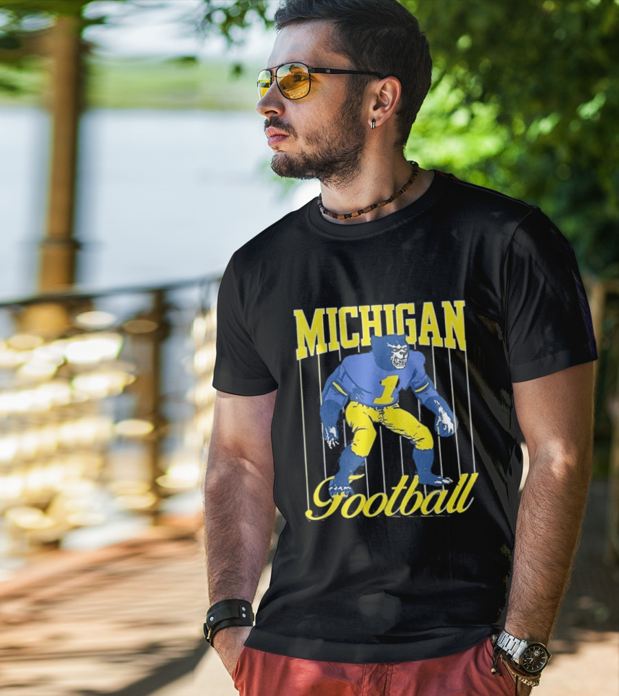 Michigan Football Wolverine Number One Classic Sports T-Shirt