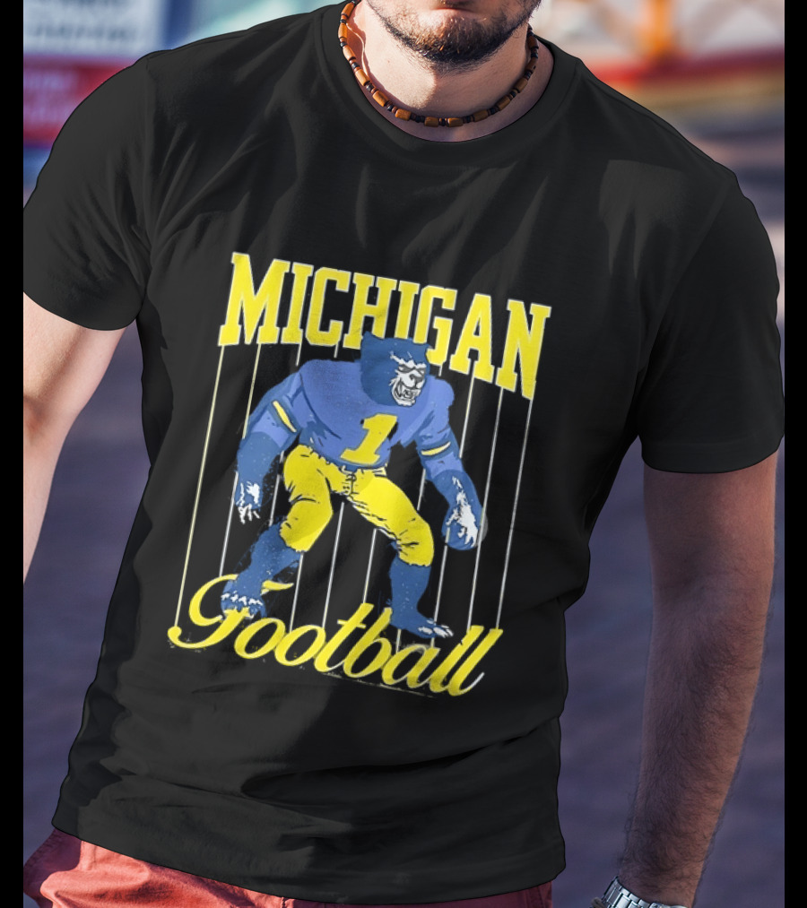 Michigan Football Wolverine Number One Classic Sports T-Shirt