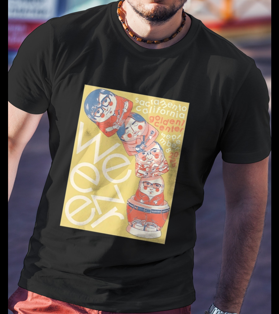 Sacramento California Golden 1 Center September 8 2026 Weezer Concert Matryoshka Dolls T-Shirt