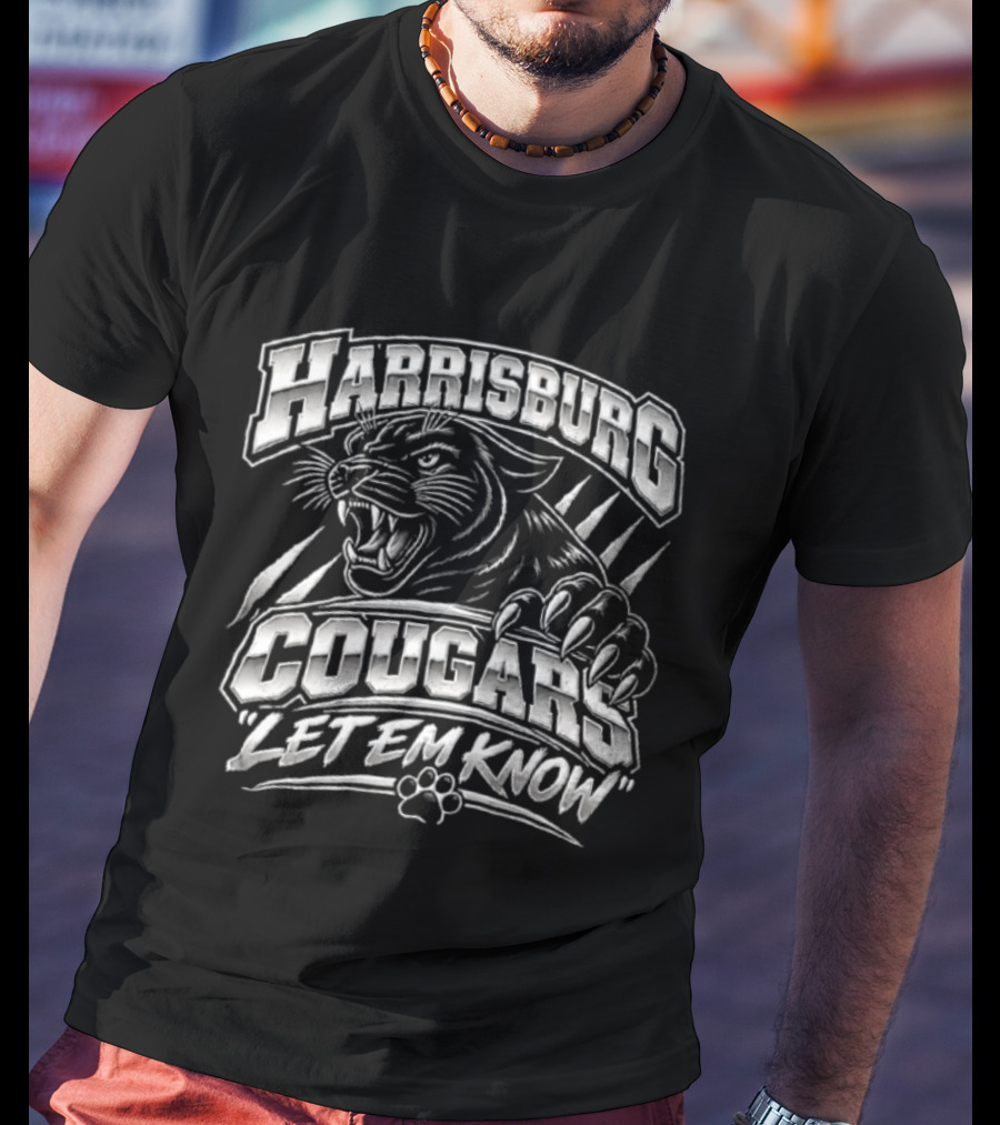 Harrisburg Cougars Let Em Know Fierce Wildcat Spirit T-Shirt