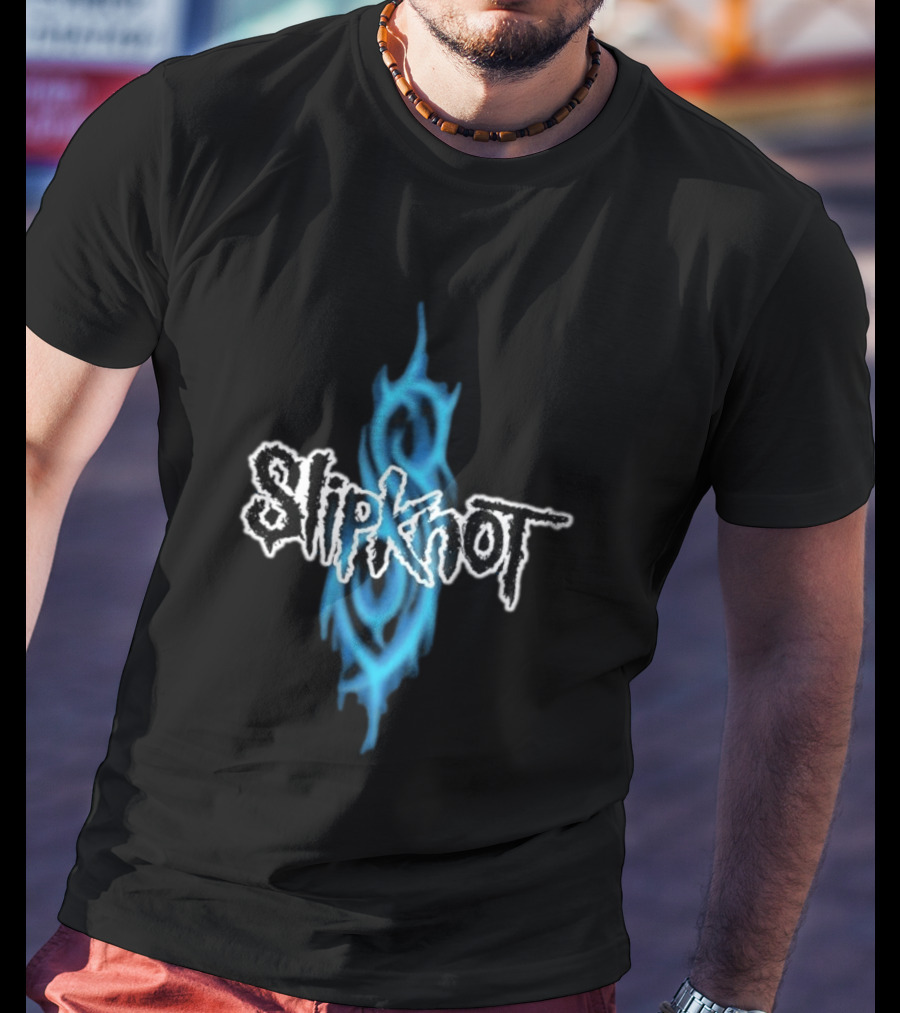 Slipknot Blue Tribal Flame Caustic Agnostic T-Shirt