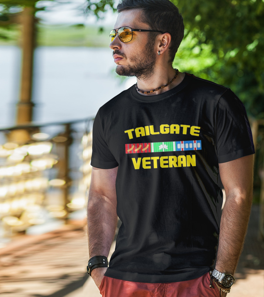 Tailgate Veteran Grilling Football Fanatic T-Shirt