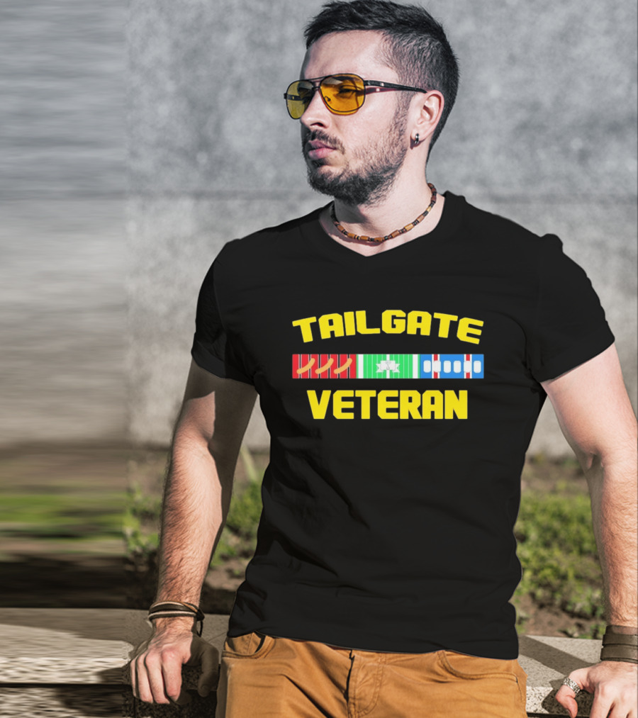 Tailgate Veteran Grilling Football Fanatic T-Shirt