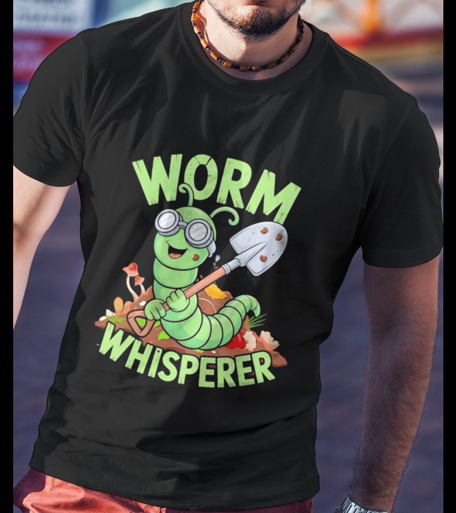 Worm Whisperer Compost Gardening Enthusiast Worm T-Shirt