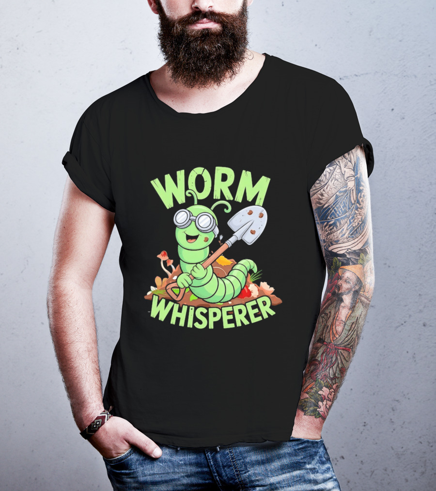 Worm Whisperer Compost Gardening Enthusiast Worm T-Shirt