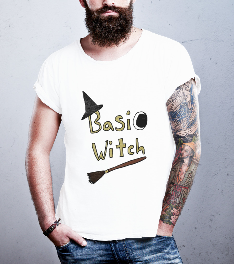 Basic Witch Halloween Witch Hat Broomstick T-Shirt