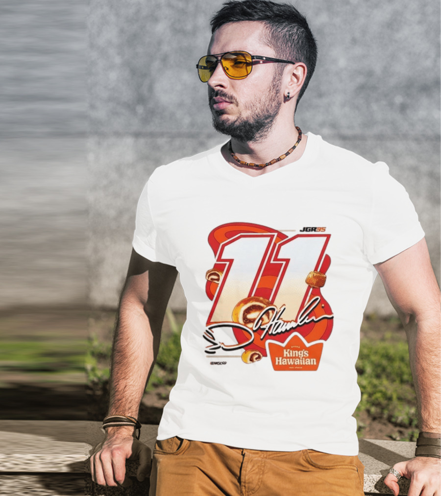 Denny Hamlin 11 JGR Nascar King's Hawaiian Cinnamon Bites T-Shirt