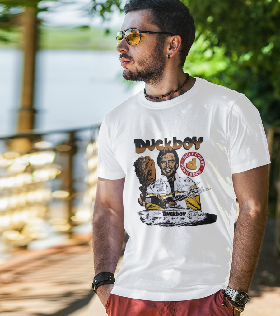 Duckboy Gulf Coast Punk Rock Diet Coke Racing Boat Signature T-Shirt
