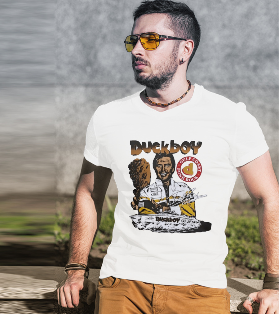 Duckboy Gulf Coast Punk Rock Diet Coke Racing Boat Signature T-Shirt