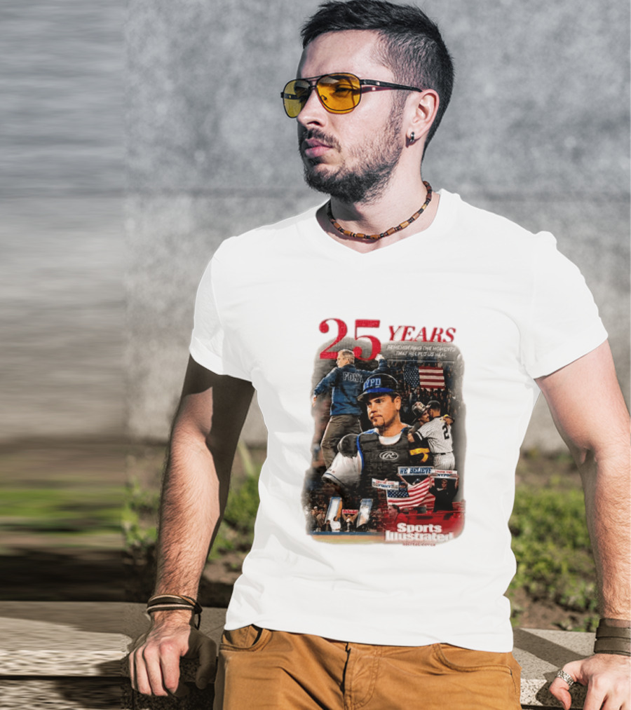 25 Years George W Bush Mike Piazza New York Mets Remembering 9 11 Sports Illustrated T-Shirt