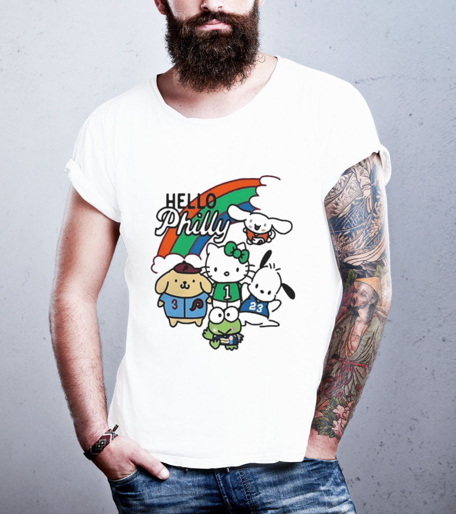 Hello Philly Sanrio Characters Rainbow Sports Team T-Shirt